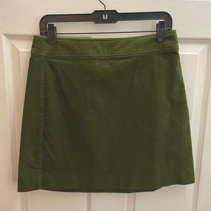 J. Crew Green Mini Skirt